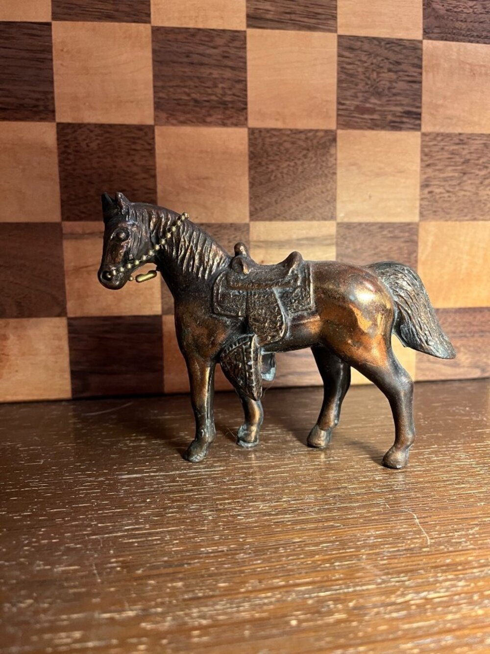 Vintage 1950’s Copper Toned Carnival Prize Horse A1252